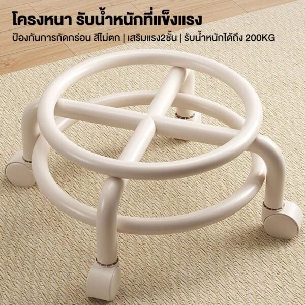 เก้าอี้ตัวเล็กมีล้อ สตูลเตี้ยหมุนได้ 360° - Image 3